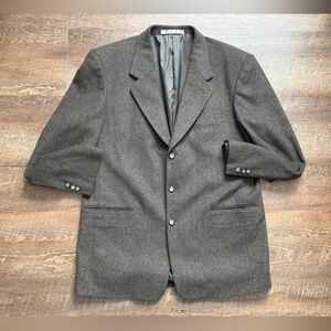 TOM TAILOR vintage cashmere wool blazer brown tweed 42L vintage inspired modern